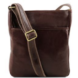 Jason Leather Crossbody Bag Dark Brown TL141300