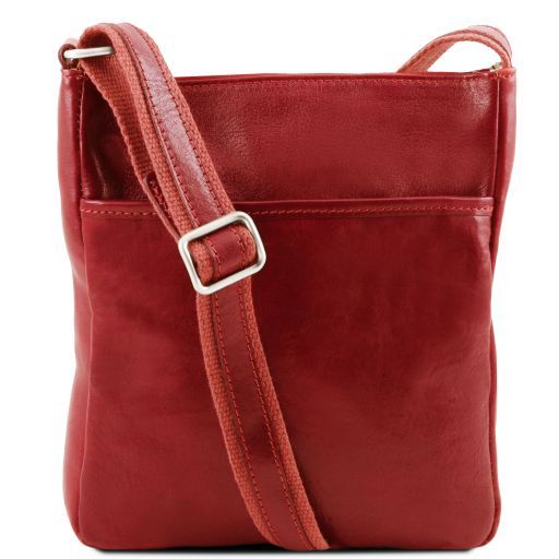 Jason Leather Crossbody Bag Red TL141300