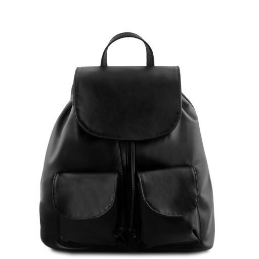 Seoul Рюкзак из мягкой кожи - Малый размер Черный TL141508