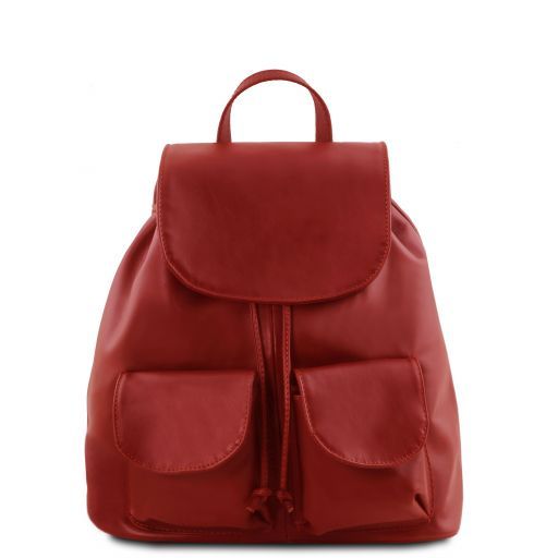 Seoul Рюкзак из мягкой кожи - Малый размер Красный TL141508
