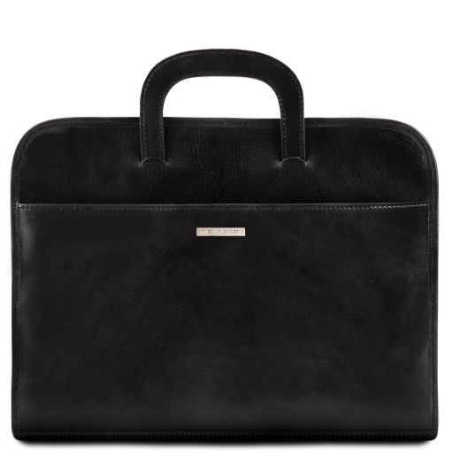 Sorrento Document Leather Briefcase Black TL141022