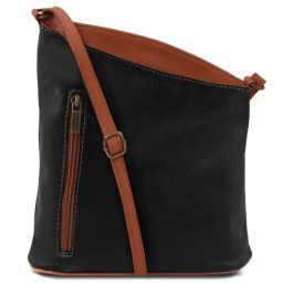 TL Bag Mini soft leather unisex cross bag Black TL141111