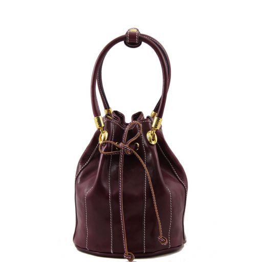 Clara Bucket Leather bag Purple TL60193