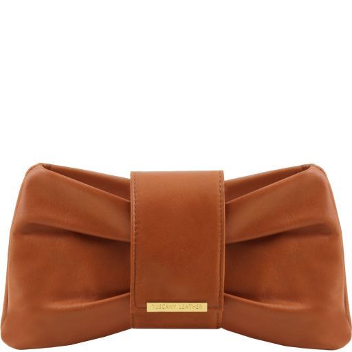 Rationeel Diploma backup Priscilla Clutch Leather Handbag Cognac TL141801