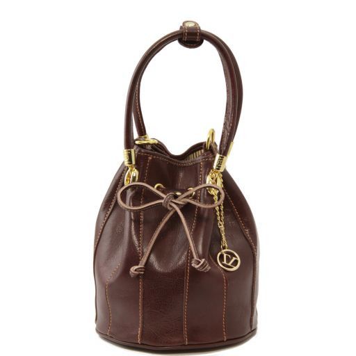 Clara Кожаная сумка-мешок Коричневый TL60193