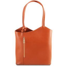 Patty Borsa donna convertibile a zaino in pelle Saffiano Brandy TL141455