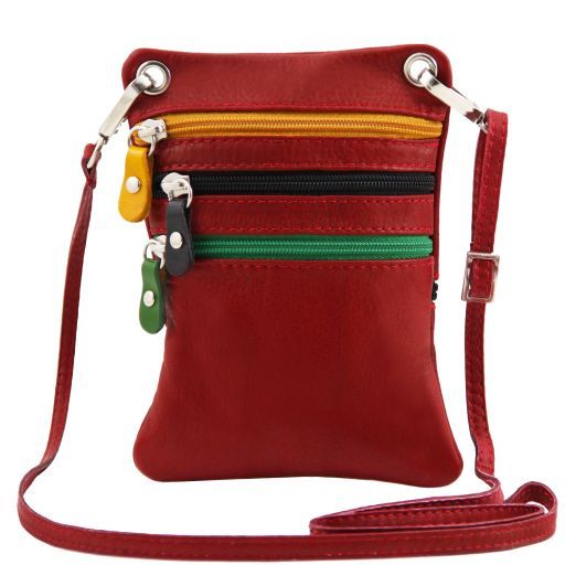 TL Bag Soft Leather Mini Cross bag Red TL141094