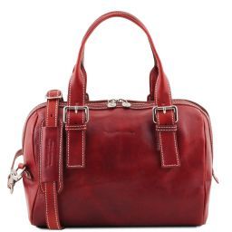 Eveline Leather duffle bag Red TL141714