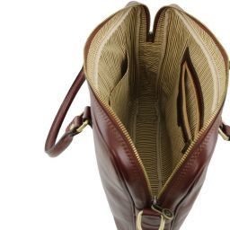 Prato Elegante porta folios y porta ordenador portátil en piel Negro TL141283