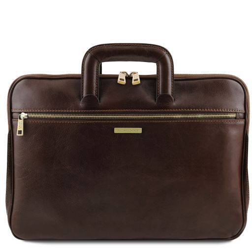 Caserta Кожаный портфель для документов Темно-коричневый TL141324