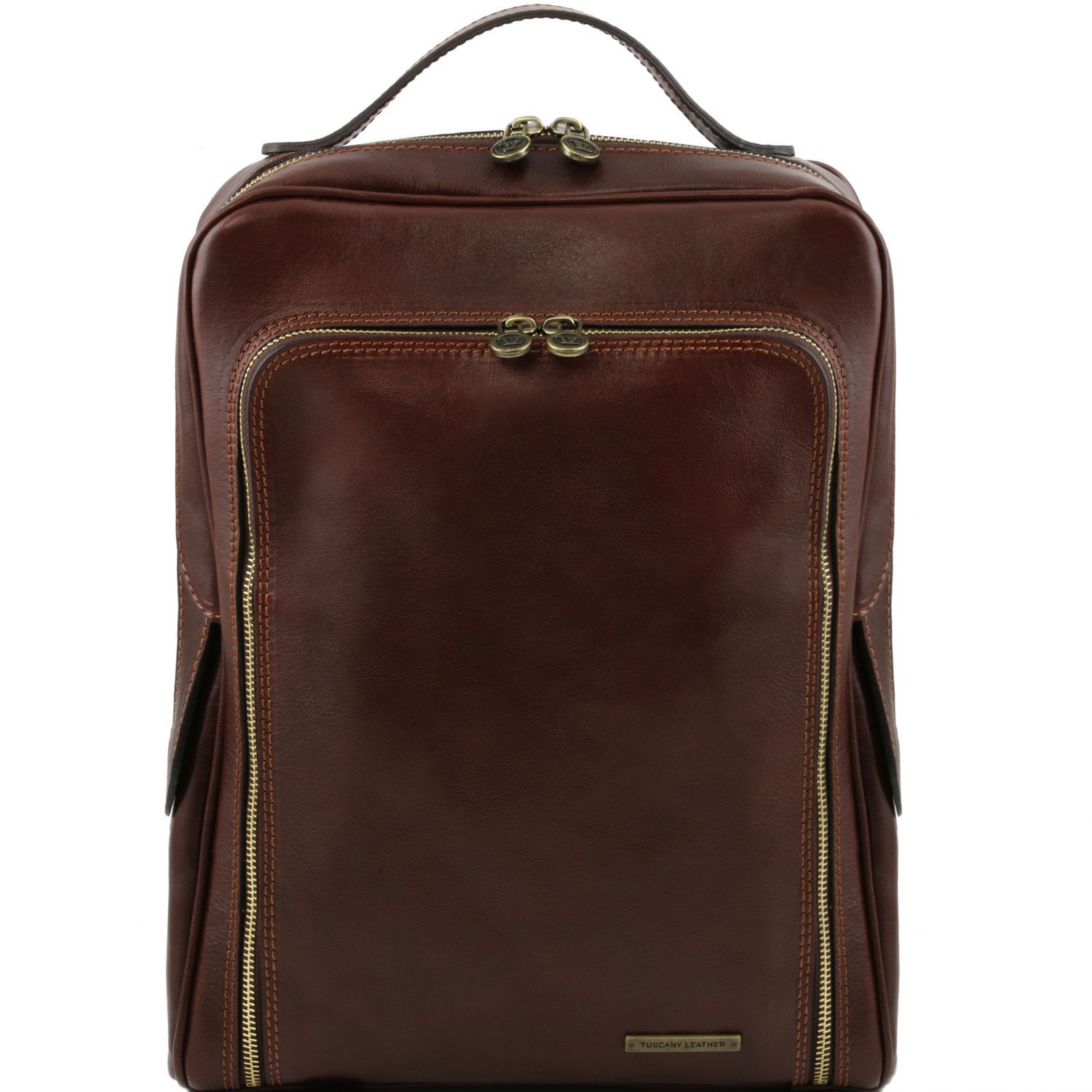 Bangkok - Leather Laptop Backpack Dark Brown TL141289