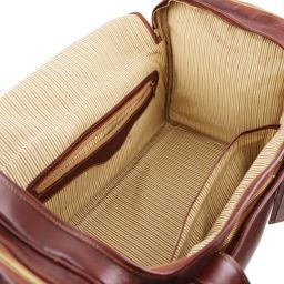 TL Voyager Borsone viaggio in pelle con tasche laterali - Misura grande Miele TL141281