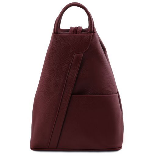 Shanghai Zaino in Pelle Morbida Bordeaux TL141881