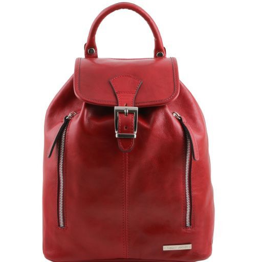 Jakarta Leather Backpack Red TL141341