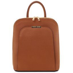 TL Bag Sac à dos Pour Femme en Cuir Saffiano Cognac TL141631