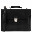 Cremona Leather Briefcase 3 Compartments Черный TL141732