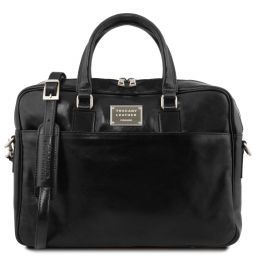 Urbino Maletín en piel para ordenador 2 compartimentos con bolsillo delantero Negro TL141894