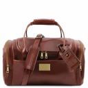 TL Voyager Travel leather bag with side pockets - Small size Коричневый TL141441