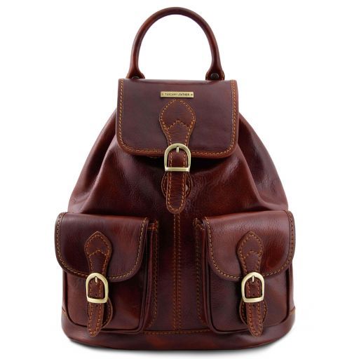 Tokyo Leather Backpack Brown TL9035