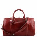 Berlin Travel Leather Duffle bag - Small Size Red TL1014