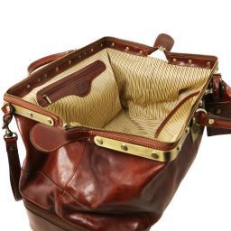 Siviglia Borsa da viaggio in pelle con doppio fondo e due ruote Testa di Moro TL141451