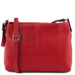 TL Bag Soft leather shoulder bag Lipstick Red TL141720