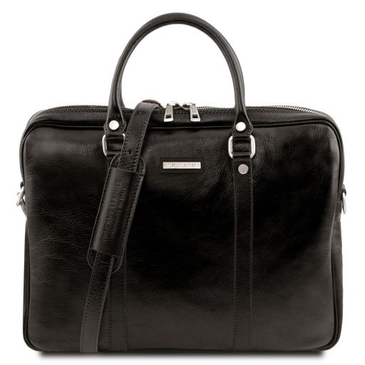 Prato Эксклюзивная кожаная сумка для ноутбука Черный TL141283