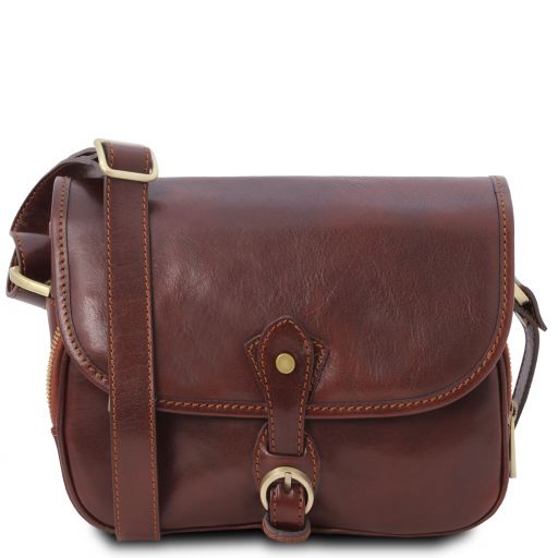 Alessia Leather Shoulder bag Brown TL142020