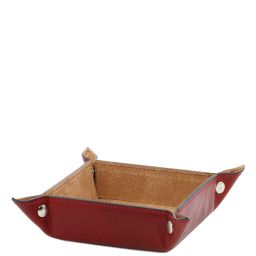Exclusive Leather Valet Tray Small Size Red TL141272