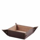 Exclusive Leather Valet Tray Small Size Dark Brown TL141272