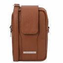 TL Bag Soft Leather cellphone holder mini cross bag Cognac TL141698