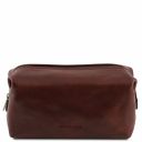 Smarty Leather toilet bag - Small size Brown TL141220