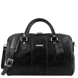 Lisbona Travel Leather Duffle bag - Small Size Black TL141658