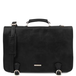 Ancona Leather Messenger bag Black TL142073