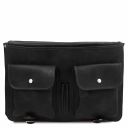 Ancona Leather Messenger bag Black TL142073