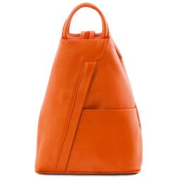 Shanghai Mochila en Piel Suave Naranja TL141881