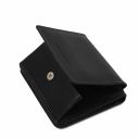 Exclusive Leather Wallet With Coin Pocket Черный TL142059