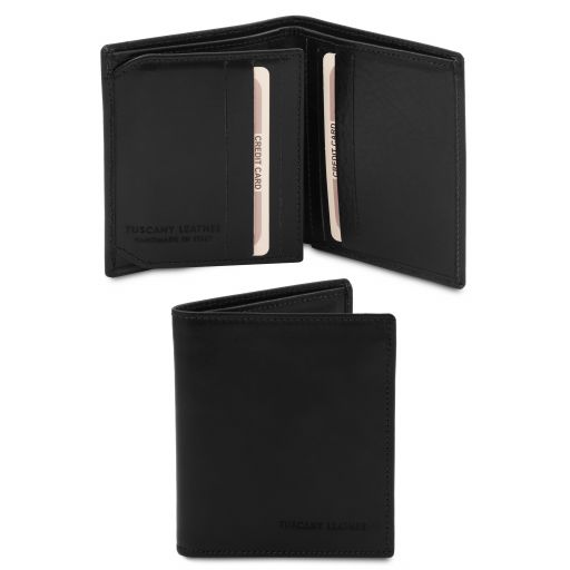 Elegante Cartera de Señor en Piel Negro TL142057