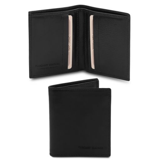 Exclusive 2 Fold Leather Wallet for men Черный TL142064