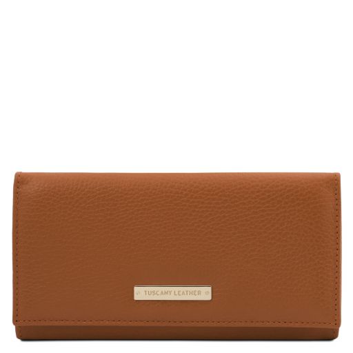 Nefti Exclusive Soft Leather Wallet for Women Cognac TL142053