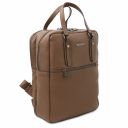 TL Bag 2 Compartments soft leather backpack Dark Taupe TL142136
