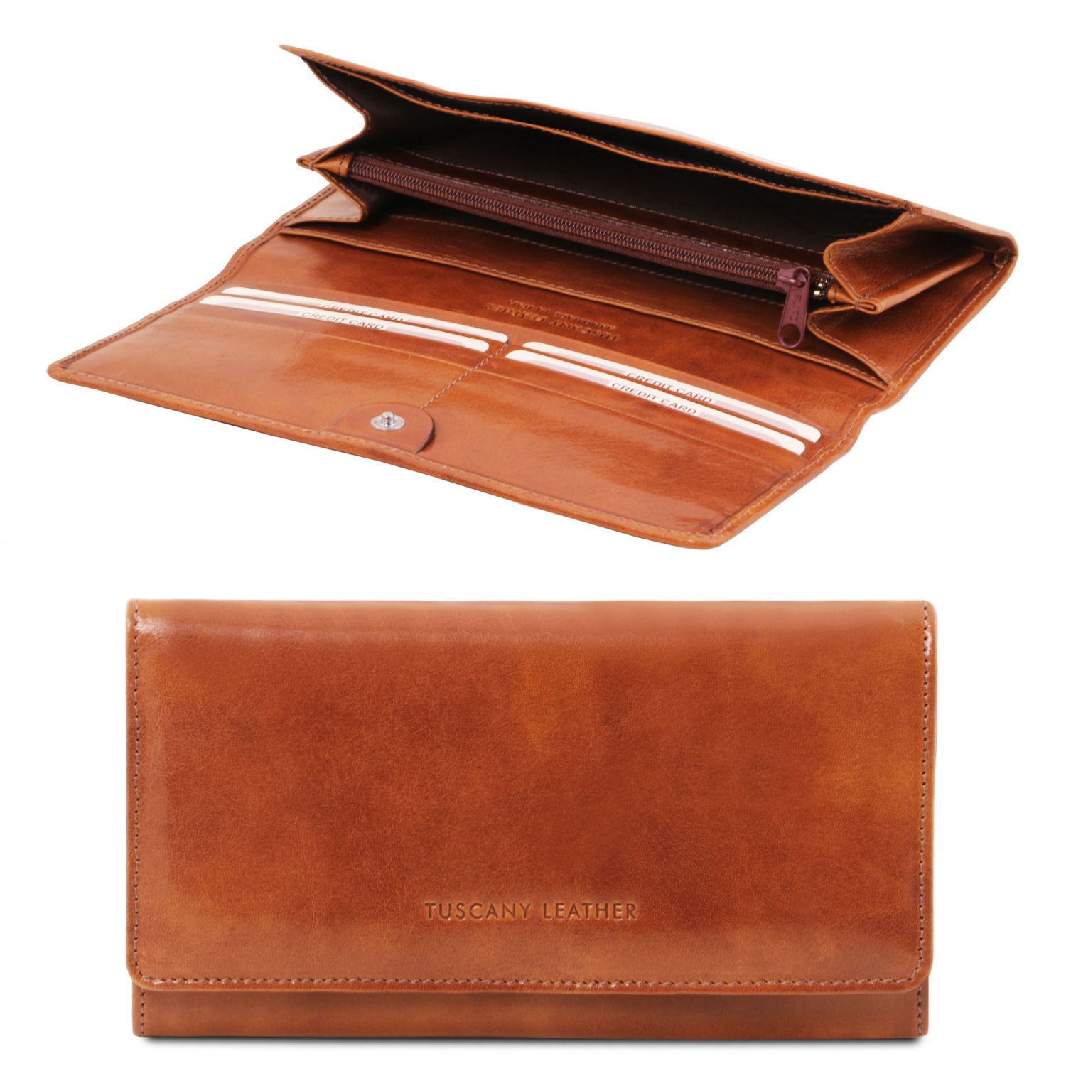 Exclusive Leather Accordion Wallet for Women Honey TL140787