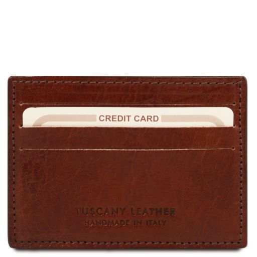 Эксклюзивный кожаный чехол для карт и визиток Коричневый TL141011