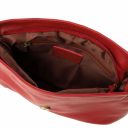 TL Bag Sac Bandoulière Besace en Cuir Souple Avec Pompon Rouge TL141223