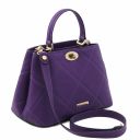 TL Bag Soft Quilted Leather Handbag Purple TL142132