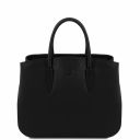 Procida Leather Handbag and 3 Fold Leather Wallet With Coin Pocket Black TL142151
