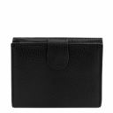 Elba Lederrucksack Für Damen aus Weichem Leder und Brieftasche aus Leder mit 3 Scheinfächern und Münzfach Schwarz TL142153