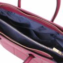 TL Bag Handtasche aus Weichem Leder im Steppdesign Plum TL142124