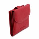Pantelleria Leather Shopping bag and 3 Fold Leather Wallet With Coin Pocket Lipstick Red TL142157