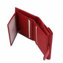 Pantelleria Leather Shopping bag and 3 Fold Leather Wallet With Coin Pocket Lipstick Red TL142157